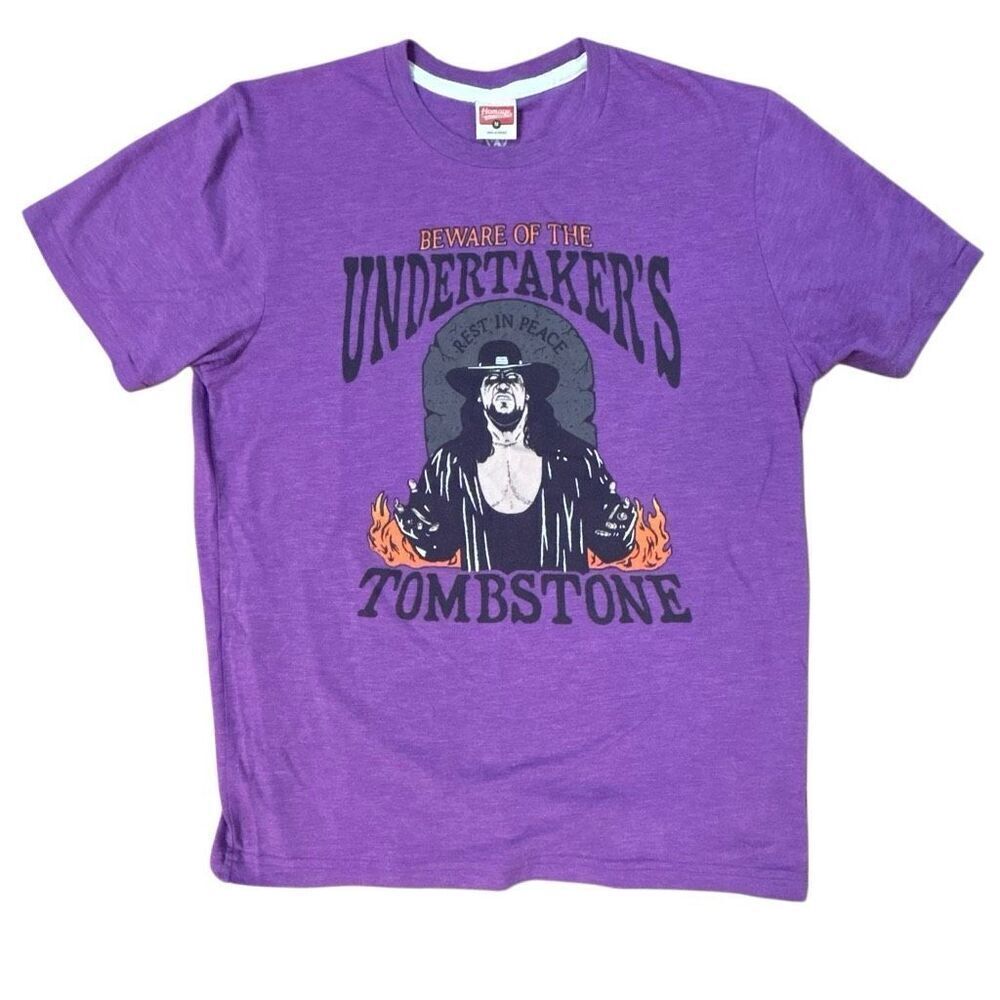 WWE The Undertaker’s Tombstone Homage Purple Tee Shirt Men’s Medium